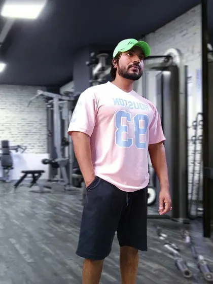 The same pose, but in color. The gym is my second home, a place of energy and hard work.