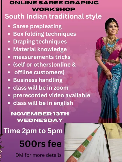 A flyer for a November workshop, emphasizing that the class is suitable for both personal and professional learning.