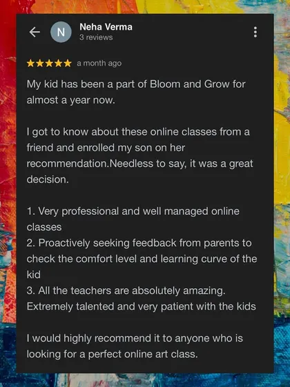 This parent recommends our classes for being professional, well-managed, and proactive in seeking feedback, with amazing and patient teachers.