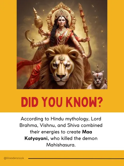 Day 6 of Navratri is for Maa Katyayani, created from the combined energies of the gods. Her story teaches children about gratitude, teamwork, and the inner strength that comes from collaboration.