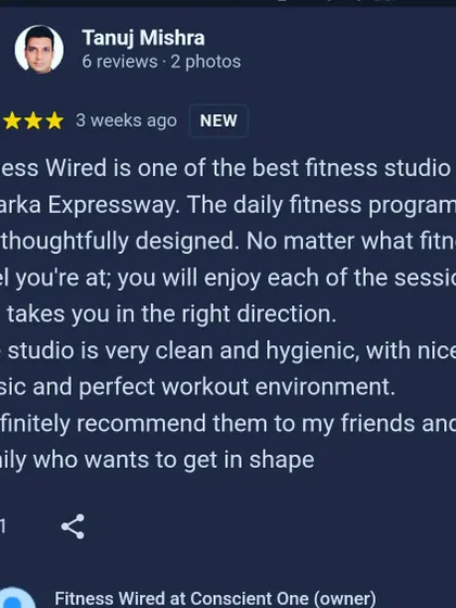 Honest reviews like this one from Tanuj make my day. He lost over 3 kgs in just 15 days and gained flexibility. This is a testament to his hard work and our training programs.