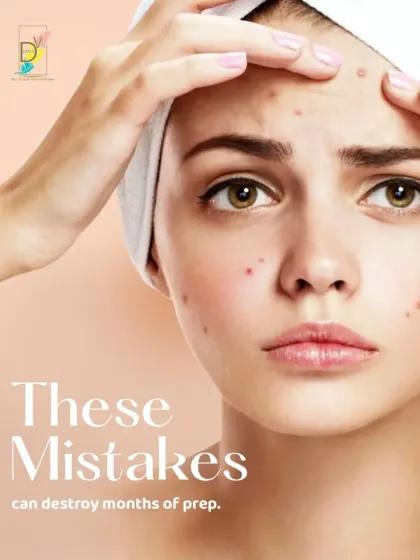 Making skincare mistakes, especially close to a big event, can destroy months of careful preparation. It is crucial to stick to a tried-and-tested routine and avoid experimenting with new things that could trigger a negative reaction.