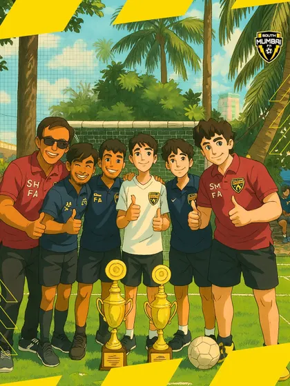 Thumbs up from our players and coaches in this anime graphic, celebrating a victory together.
