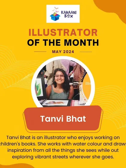 Our Illustrator of the Month is Tanvi Bhat, who enjoys working with watercolors and draws inspiration from exploring vibrant streets.