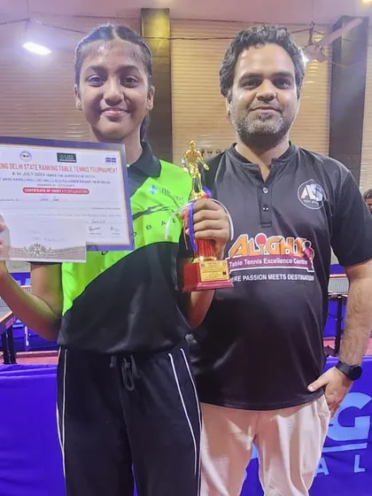 Janvi Garg, who secured a Bronze Medal in the U-13 Girls category. It's great to have multiple players on the podium.