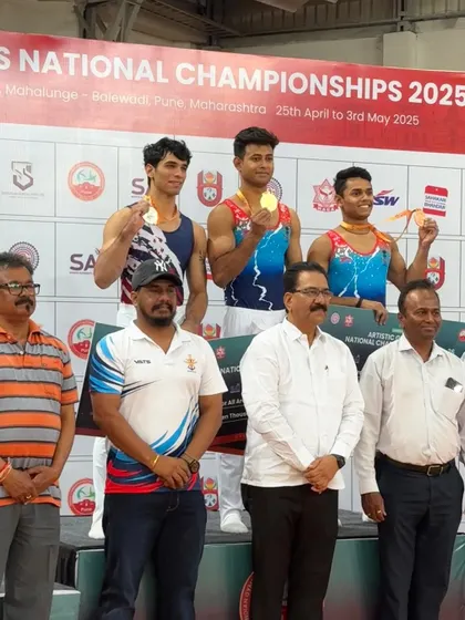 A proud podium finish for our gymnast Shayan Sharma, who became the 2nd All-Around Champion at the Artistic Gymnastics National Championship in Pune.