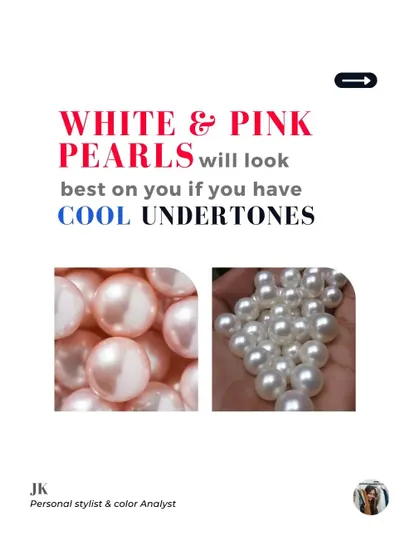 Did you know that even pearls have undertones? This guide shows you which type of pearl will look best on you. Cream and golden pearls are stunning on warm undertones, while white and pink pearls glow on cool undertones.