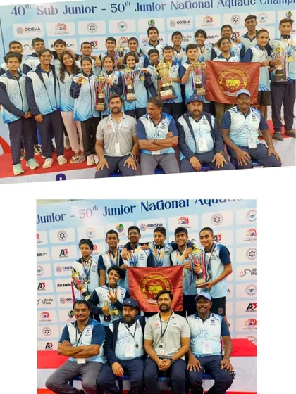 Team Karnataka celebrating their 31st consecutive championship win.