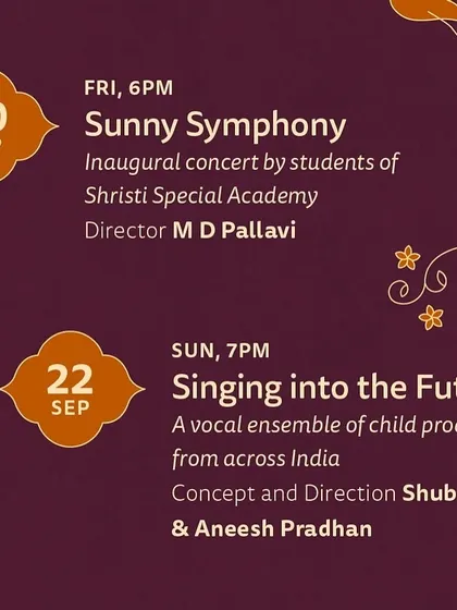 A schedule detail from the Jackfruit festival, highlighting the 'Sunny Symphony' concert. I am so grateful for my music team, who worked tirelessly with the children to prepare them for this big day.