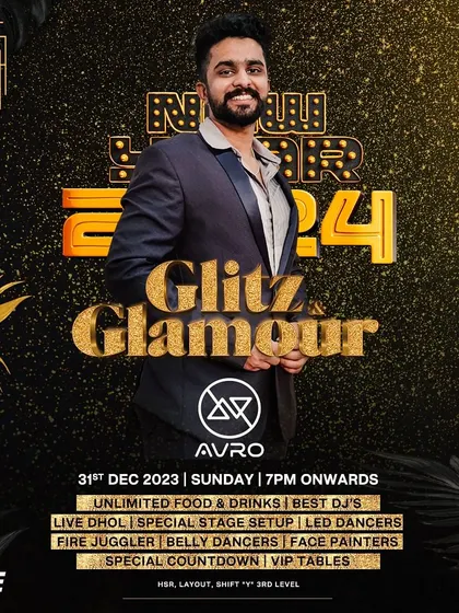 My Glitz & Glamour New Year's Eve 2024 party at Shift, HSR. I specialize in creating premium NYE experiences with unlimited food, drinks, and entertainment.