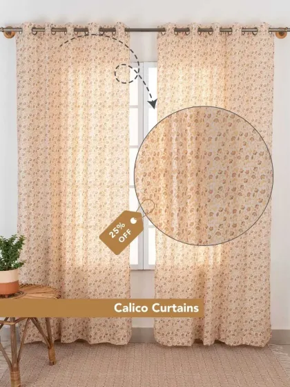Last chance to own our Calico curtains. This subtle, all-over print is being retired to make way for new designs. Grab this versatile and understated style before it's gone for good.