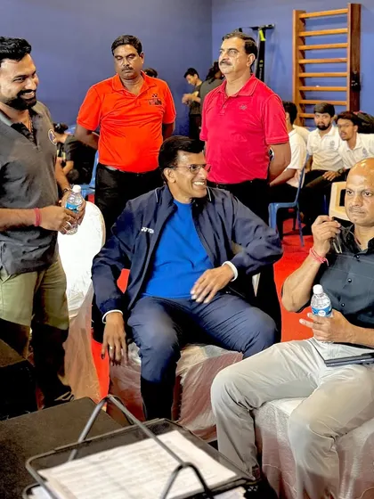 Vimal Kumar and BAI Secretary General Sanjay Mishra observing the proceedings at a sub-junior ranking tournament. We ensure that key stakeholders in Indian badminton are present to witness the next generation of talent.