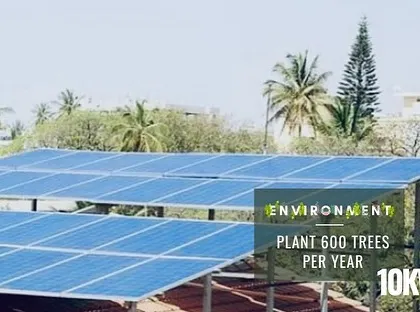 The environmental impact of a 10kW system is significant, equivalent to planting 600 trees annually.