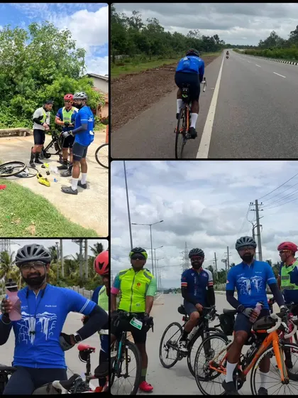 Teamwork in action during the Jog 1000K BRM. Whether it's a quick stop for a mechanical check or riding in a paceline, our members always have each other's backs.