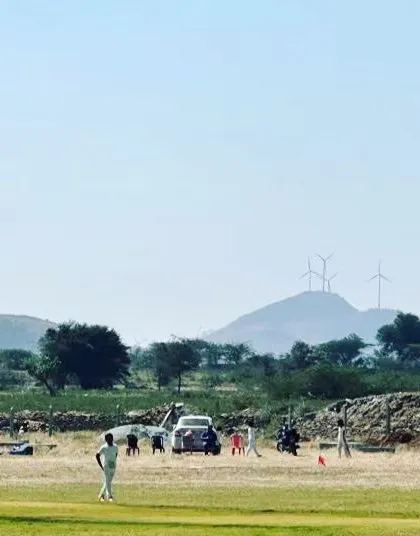 Various action shots from matches played during our 2023 tour of Chitradurga.