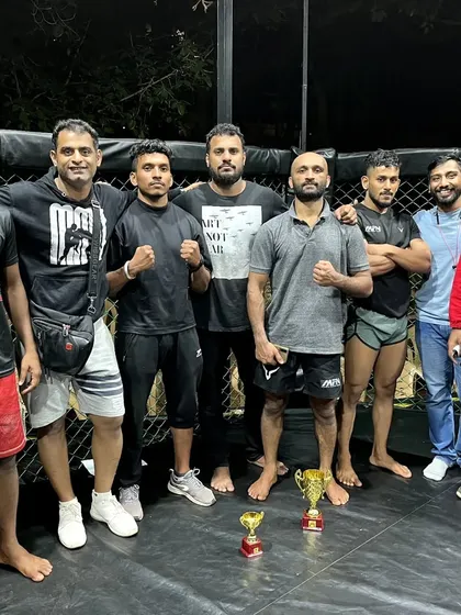 The team after a successful run at a recent event. We celebrate wins and learn from losses together. This night, we had multiple victories, including a pro debut win for Wakeel.