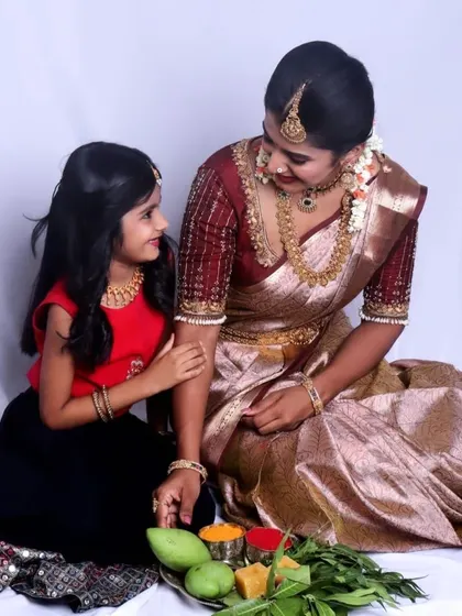 A heartwarming Ugadi shoot with a mother and daughter, both adorned in my jewellery.