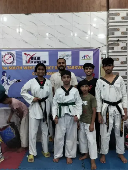 A group of our young fighters at the India Taekwondo District selections. This is the first step towards competing at the state level.