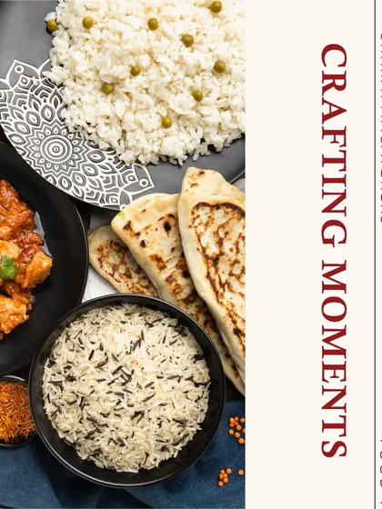 Crafting moments, food that tells a story. An overhead shot of a delicious North Indian meal.
