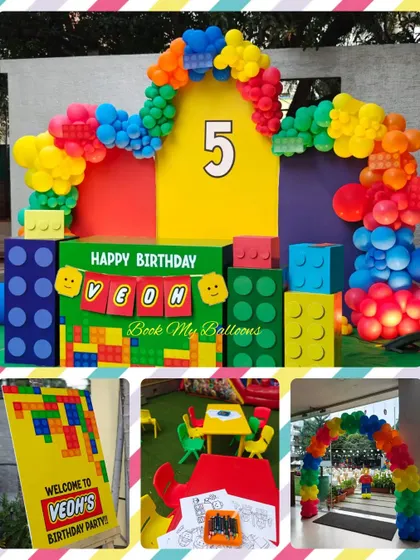 We built a world of fun for Veoh's fifth birthday with this Lego theme. The setup included giant Lego block props, a colorful balloon arch, and a welcome sign, creating an interactive and creative party environment.
