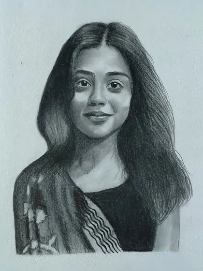 This portrait sketch shows my ability to capture a natural and friendly expression.