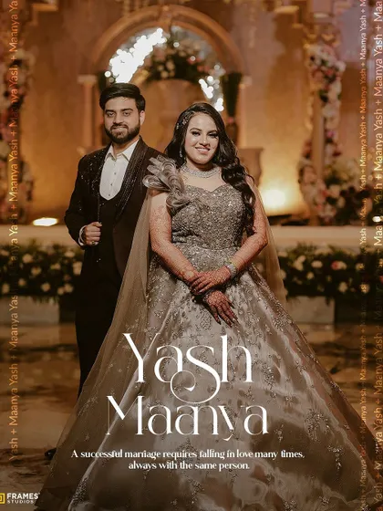 Seeing my clients shine on their special day is the best part of my job. Here's a happy couple at their reception. The groom is wearing a custom-tailored dark three-piece suit with subtle embroidery on the jacket, perfectly complementing the bride's gown.