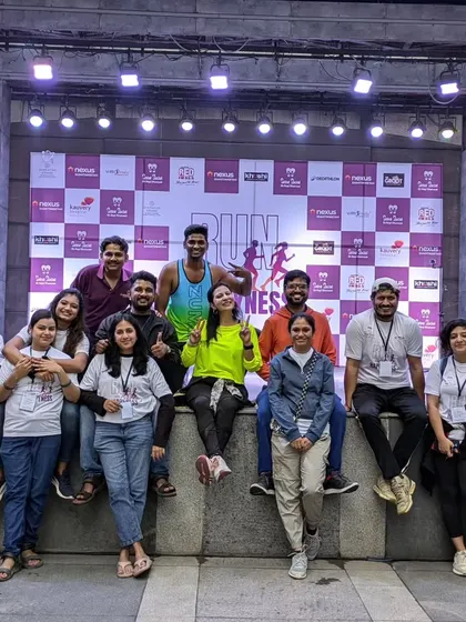 A group photo with the amazing team of instructors and organizers behind the 'Run for Happiness' event. Teamwork makes the dream work.