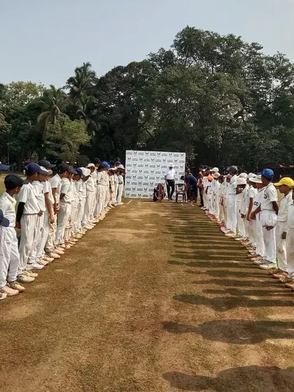 The teams lined up with perfect discipline, ready for the start of the prestigious U-12 tournament.