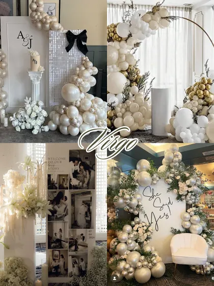 The Virgo aesthetic. For the perfectionist Virgo, it's all about clean lines, elegant details, and a sophisticated white and silver color palette.