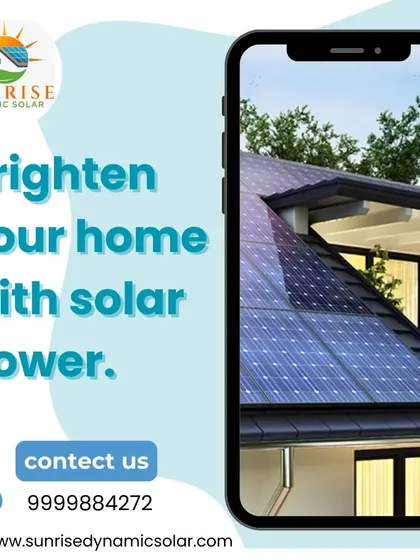 This image shows how a solar installation looks on a modern home, viewed through a smartphone to represent easy access to my services.