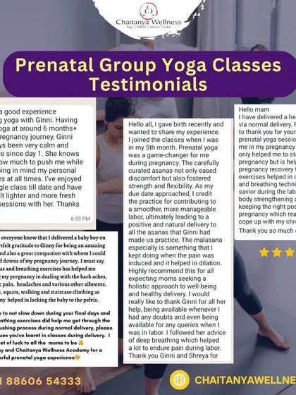 Read testimonials from mothers who have been through our prenatal yoga classes. They share how the practice helped them with backaches, leg cramps, and prepared them for a smoother, more manageable labor and delivery.