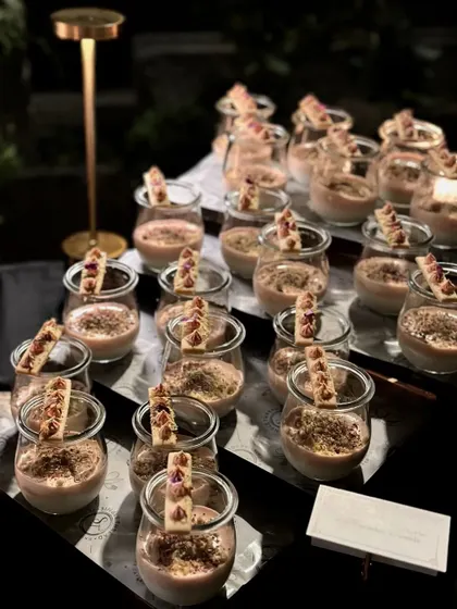 Another view of the dessert jars from the Hampi event, showcasing the beautiful layering and presentation.