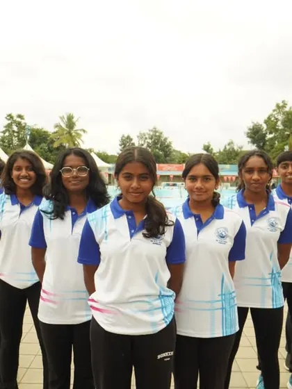 Our talented junior girls water polo team, who proudly secured the silver medal at the 51st Junior National Waterpolo Championship held right here at our home facility.