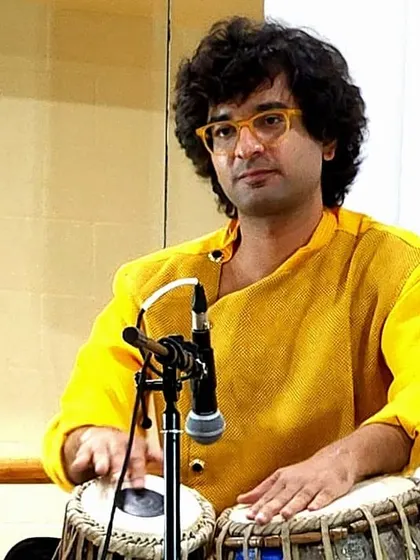 A portrait of me during the soundcheck for a vocal accompaniment concert. Ensuring the sound is perfect is a critical part of the pre-show ritual.