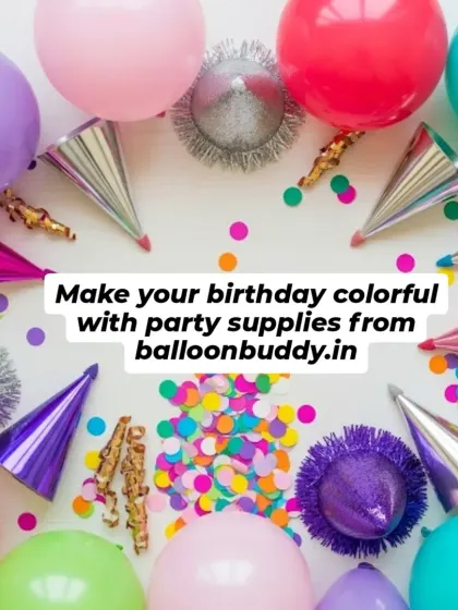 Make your birthday colorful with the wide range of party supplies available from my online store. I stock balloons, confetti, party hats, and more.