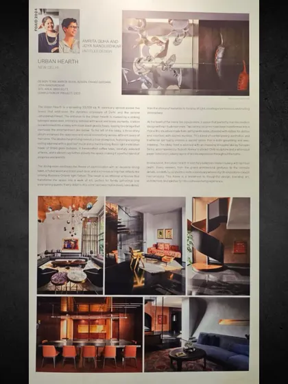 A proud moment showcasing our project, The Urban Hearth, at the FOAID 2024 design showcase. This presentation board details the architectural and interior concepts behind the sprawling 33,000 sq. ft. residence.