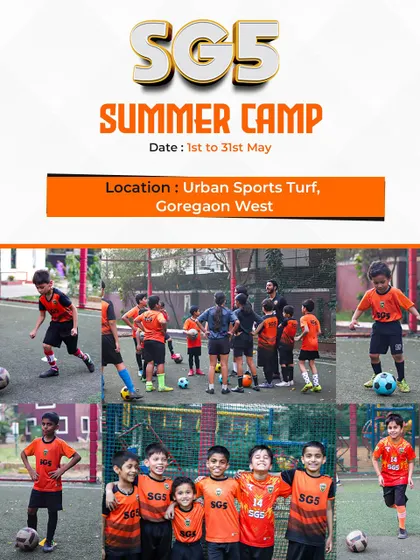 Announcing our SG5 Summer Camp at Urban Sports Turf, Goregaon West. A great opportunity for young players to sharpen their skills during the holidays.