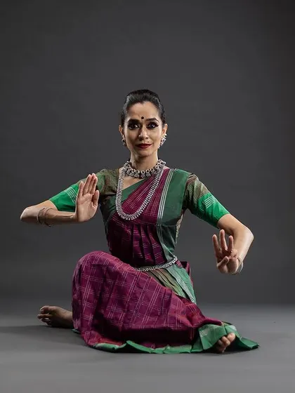 Embodying Mahagauri, the eighth form of Durga, for my Navaratri photo series. The pose conveys a sense of peace, purity, and benevolence.