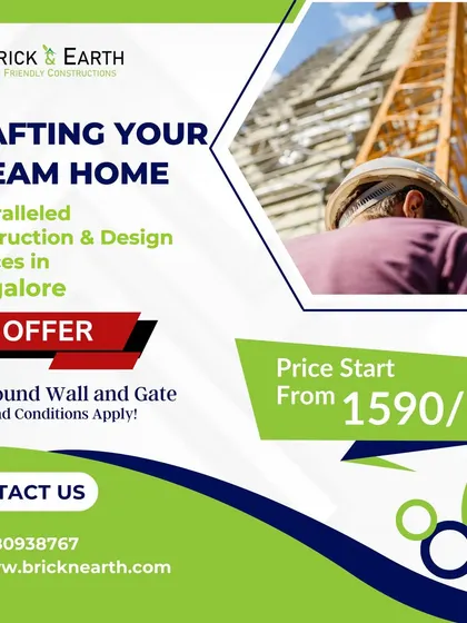 I offer unparalleled construction and design services in Bangalore, crafting your dream home with a focus on quality and your unique vision.