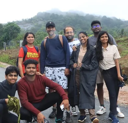 A candid shot from our trek through the misty roads of Agumbe. The raw beauty of the Malnad region is truly captivating.