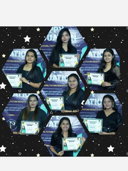 My stars, shining bright after completing their course. Each student receives a certificate, a professional portfolio, and the knowledge to start their own business.