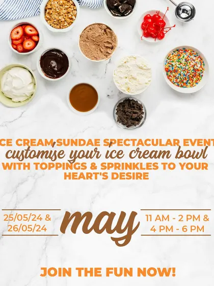A duplicate of the May ice cream event poster, ensuring nobody misses out on the fun.