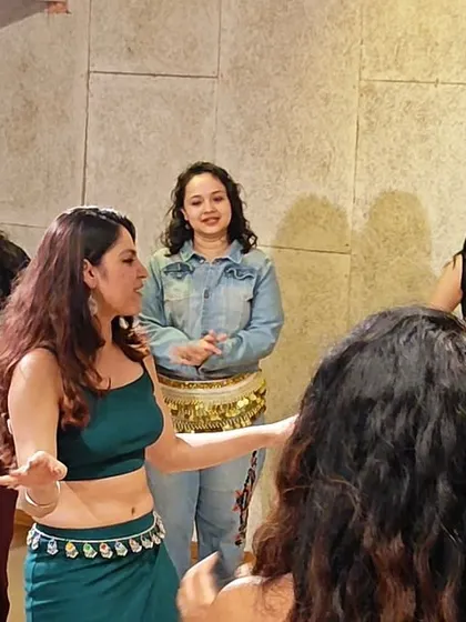 A candid moment from our "Circle of Dance" hafla. It's an evening for everyone to perform, no matter their level, and just enjoy the music.