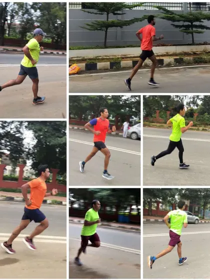 More action shots from our interval running session. Pacing is key, and I teach my runners how to sustain their speed across all repetitions.
