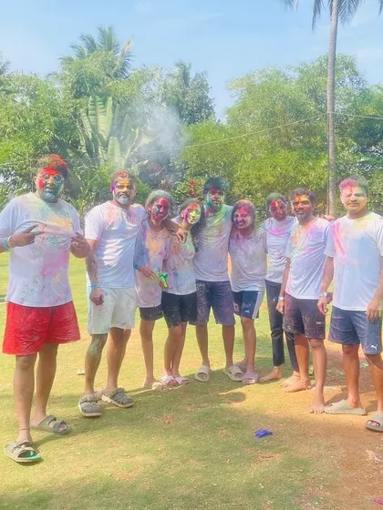 More smiles and colors from our lively Holi festival celebration. It's a day of pure joy and fun for everyone.