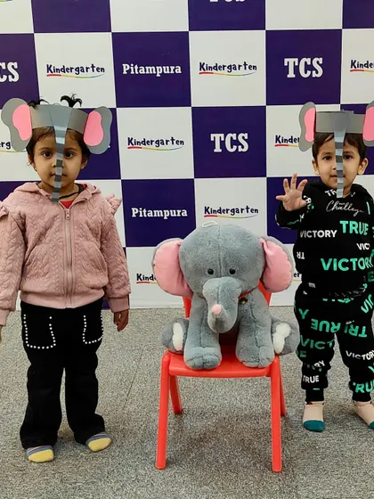 A wave from our little elephant. The children had a 'trunk-tastic' time learning about the letter 'E' through our fun and interactive elephant-themed activities.