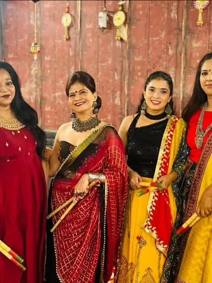The joy of our Dandiya night. Our studio came alive with festive spirit as our members dressed up in beautiful traditional wear to dance, laugh, and celebrate together.