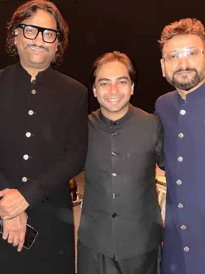 A treasured photo with the phenomenal music composers Ajay-Atul dada, who were the visionaries behind 'The Great Indian Musical'.