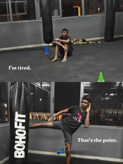 "I'm tired." That's the point. Pushing through fatigue is where you build mental and physical toughness. The reward is feeling proud of what you've accomplished.