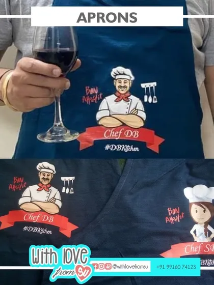 A perfect gift for the person who loves to cook. I can create personalized aprons with a custom caricature, name, and even a personal hashtag for their kitchen creations.